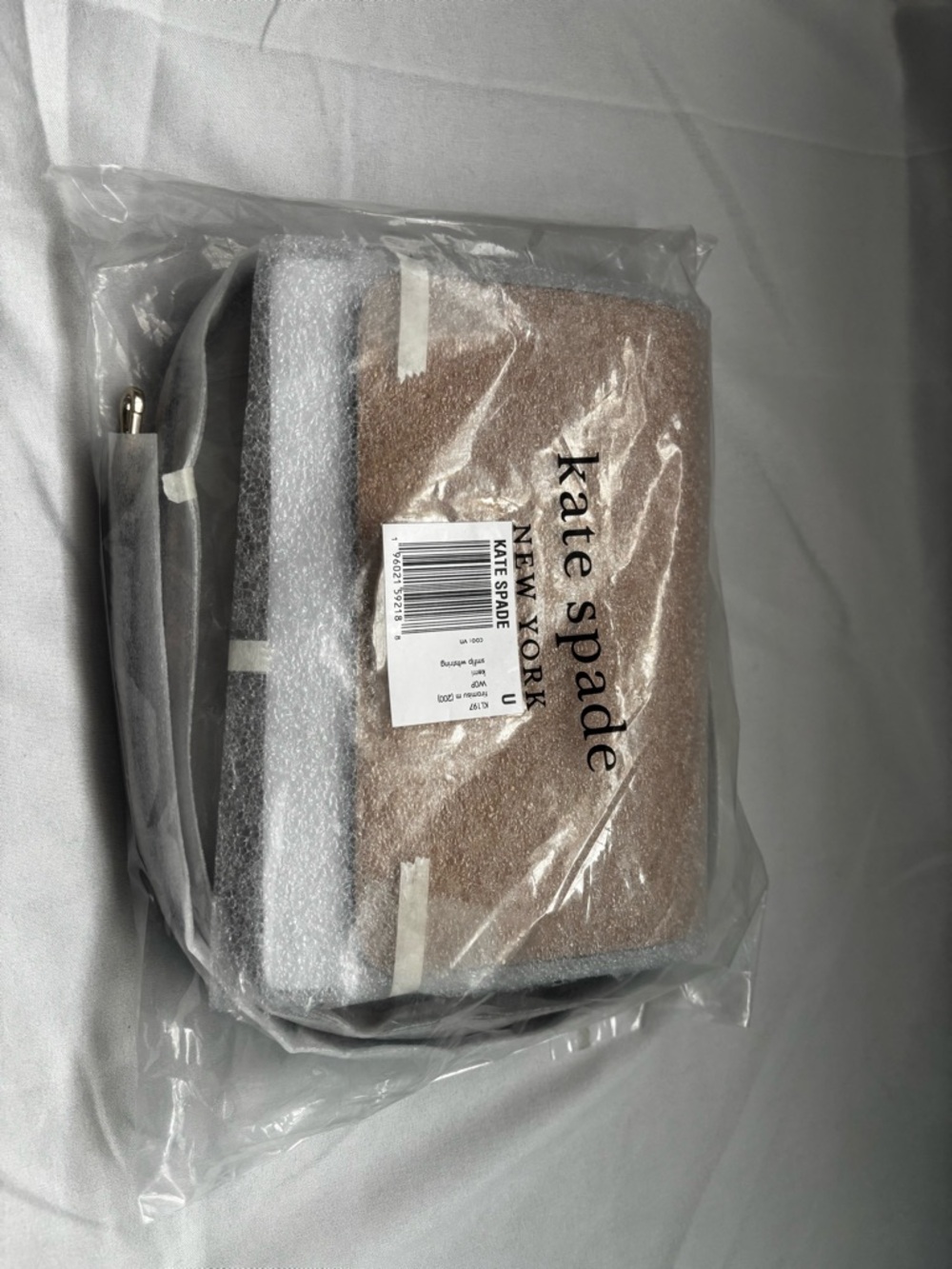 New in packaging kate spade Tiramisu Mousse Leather Crossbody - Camel Tan